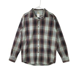 Burton Button Front Plad Shirts Long Sleeve